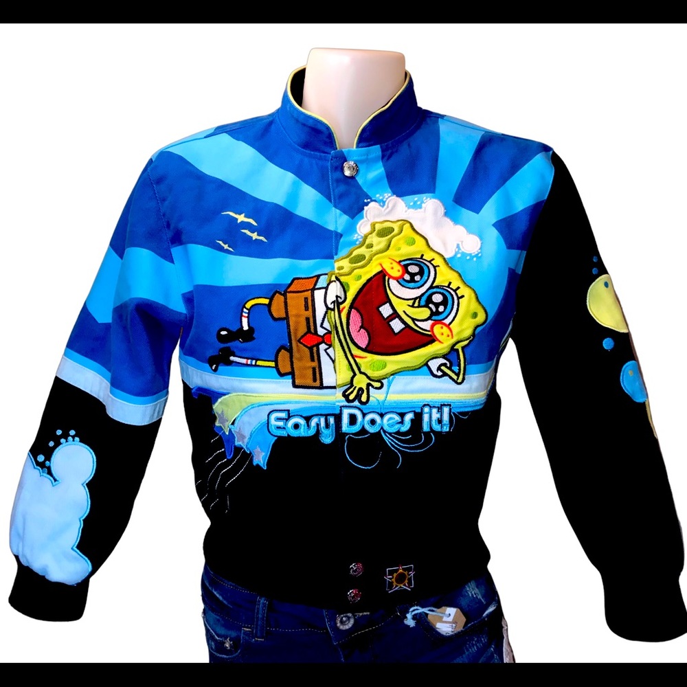 SPONGE BOB SQUARE PANTS DENIM JACKET VINTAGE 2011 RARE COLLECTOR